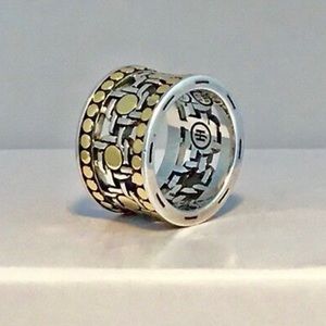 JOHN HARDY 18K Gold Ayu Dot Silver size 7